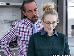 Prude Stepdaughter Lily Larimar Gets Messy Facial Cumshot After Gonzo Intercourse In The Kitchen