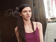 Petite Tits Arian Joy Spreads Her Gams To Rail A Dick In The Public